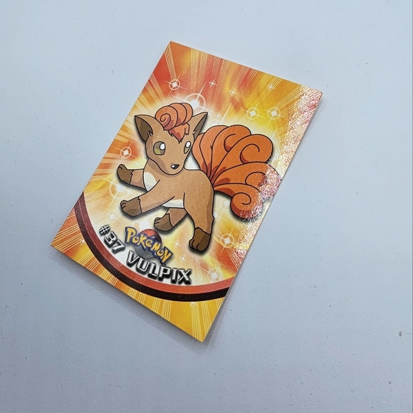 Pokemon 1999 TOPPS Vulpix #37 Blue Logo TV Animation Edition Card - Picture 2 of 4
